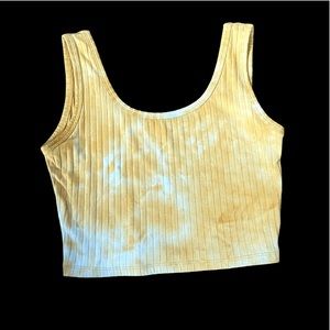 Cropped Yellow Tie Dye Top